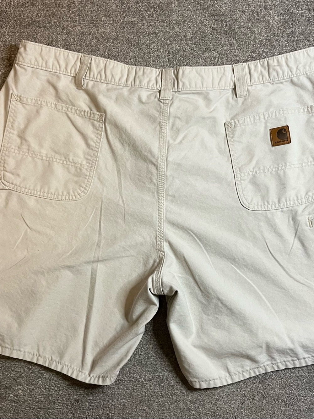 Carhartt Men’s 100% cotton carpenter shorts size 44 outdoor workwear cargo khaki